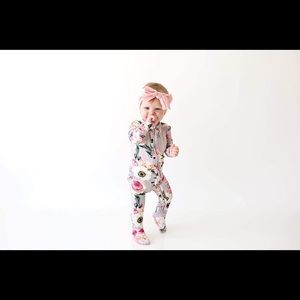 Posh peanut baby girl footed onesie